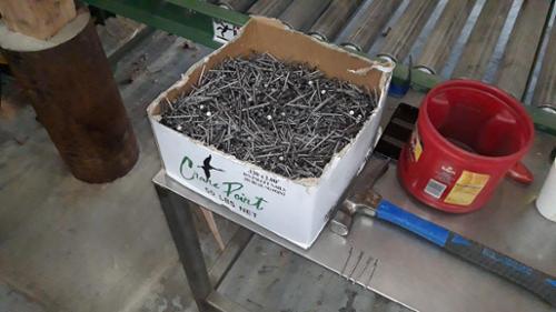 Large 2" bulk nails used to build pallets