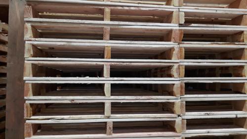 Close up of built pallets